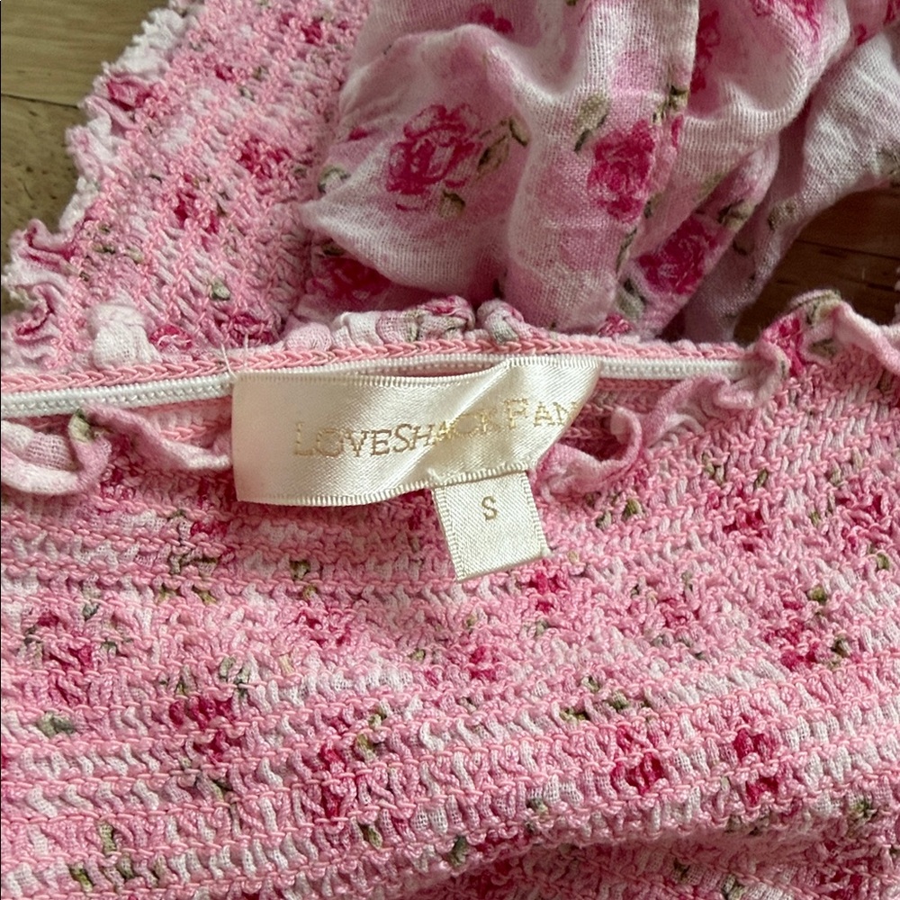 Floral Pink Ruffle Top - Picture 3 of 4